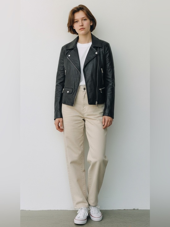 a.n.a Jackets & Blazers - a.n.a. Faux Leather Motorcycle Jacket Size L